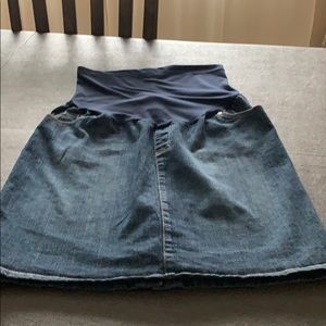 Maternity jean skirt